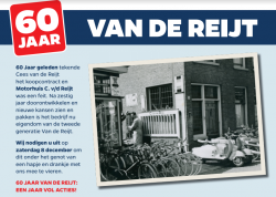 Van de Reijt viert feest: 60 jaar